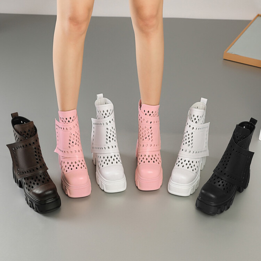 Street Fashion Outfit - Nuovi Arrivi: Stivaletti da Donna Rosa