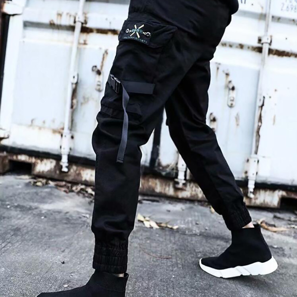 Street Fashion Outfit - Pantaloni Cargo Larghi da Uomo, Streetwear