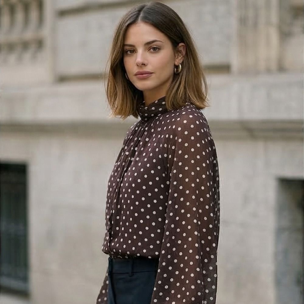 Street Fashion Necklace - Camicetta a maniche lunghe con stampa