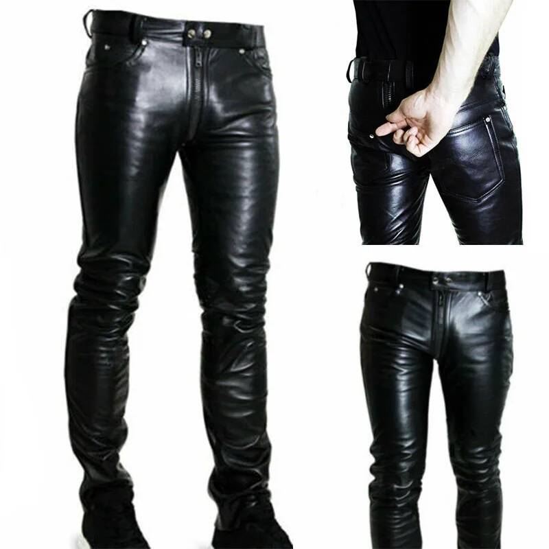 Queen Street Fashion - Pantaloni in Pelle PU Casual da
