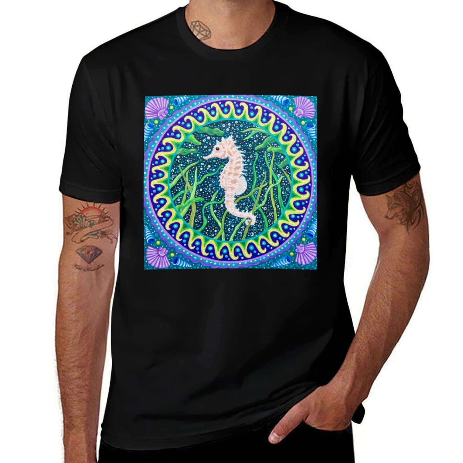 Street Fashion Sydney - T-shirt Sydney Seahorse, maglietta casual alla