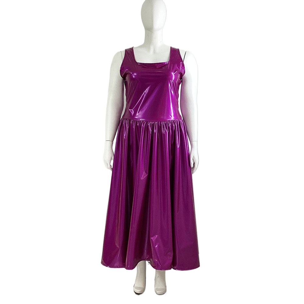 Queen Street Fashion - Abito canotta in PVC da donna,