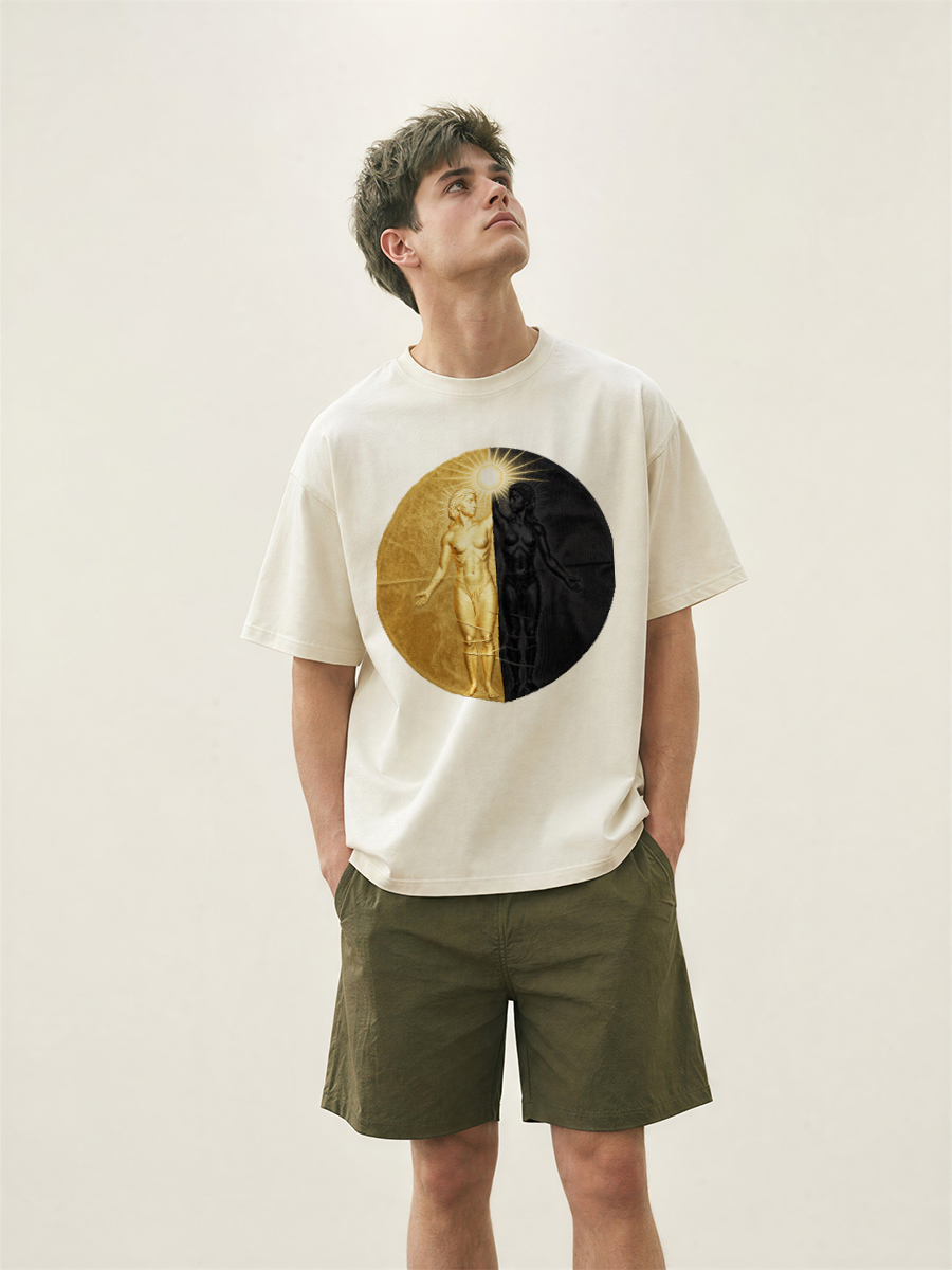 Street Fashion Asian - T-Shirt da Uomo con Stampa di