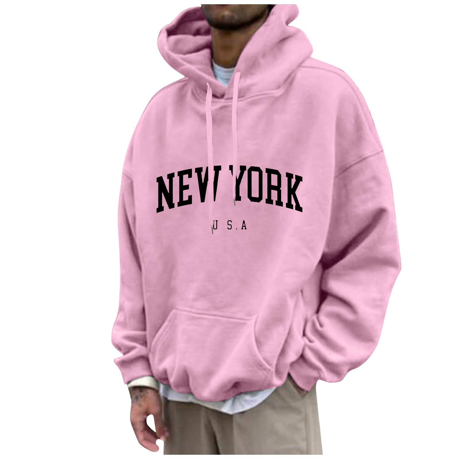 High Street Fashion New York - Felpe con cappuccio da uomo con