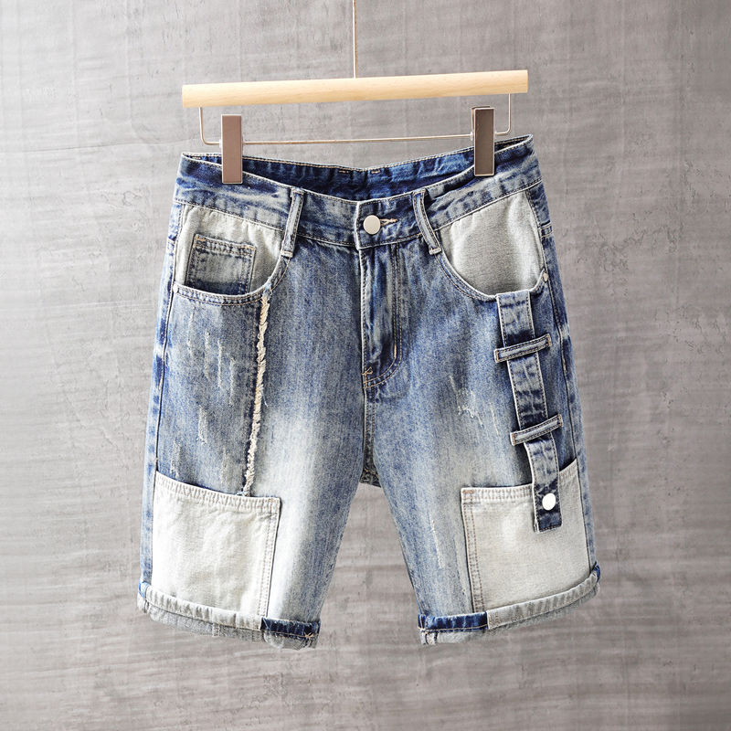 Street Fashion Jeans Men - Pantaloni jeans corti da uomo con