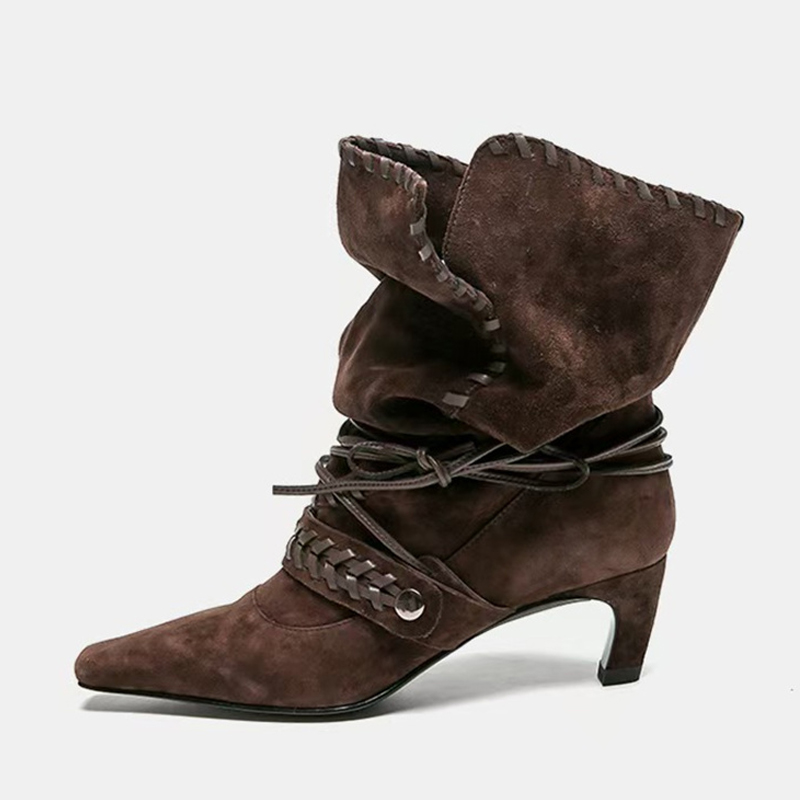 Street Fashion Lady - Liyke Autunno Inverno Marrone Tessuto in
