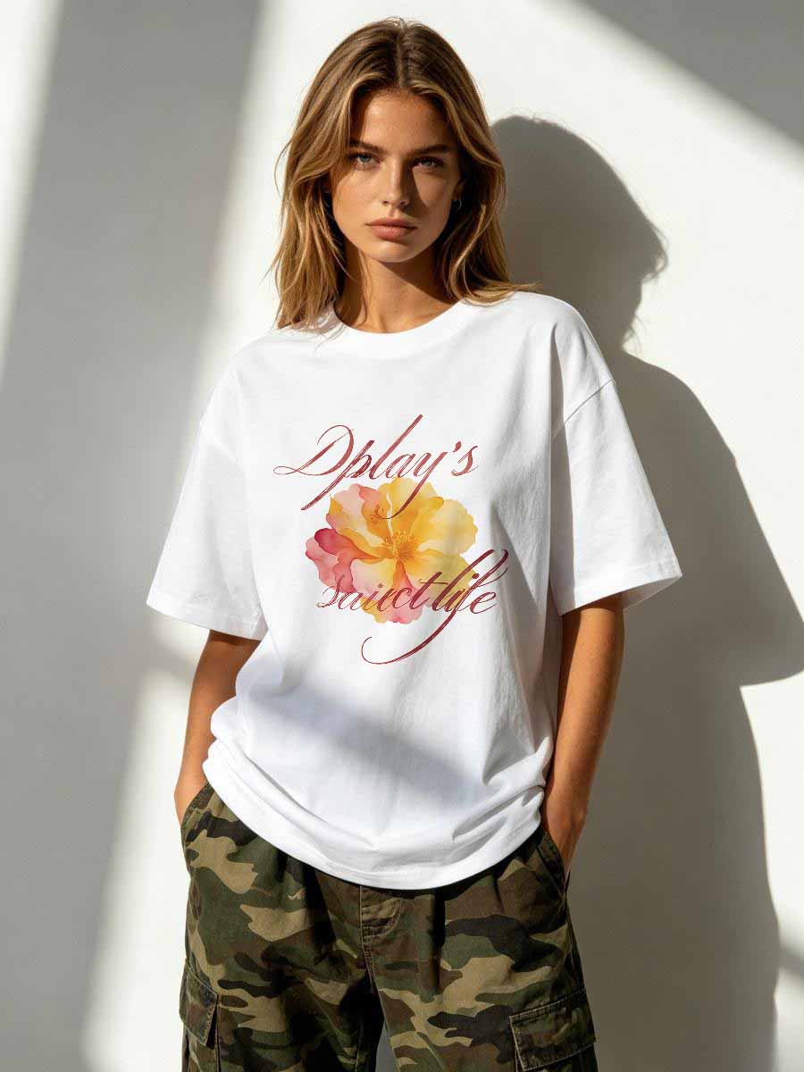 Street Fashion Asian - T-shirt da donna in cotone a
