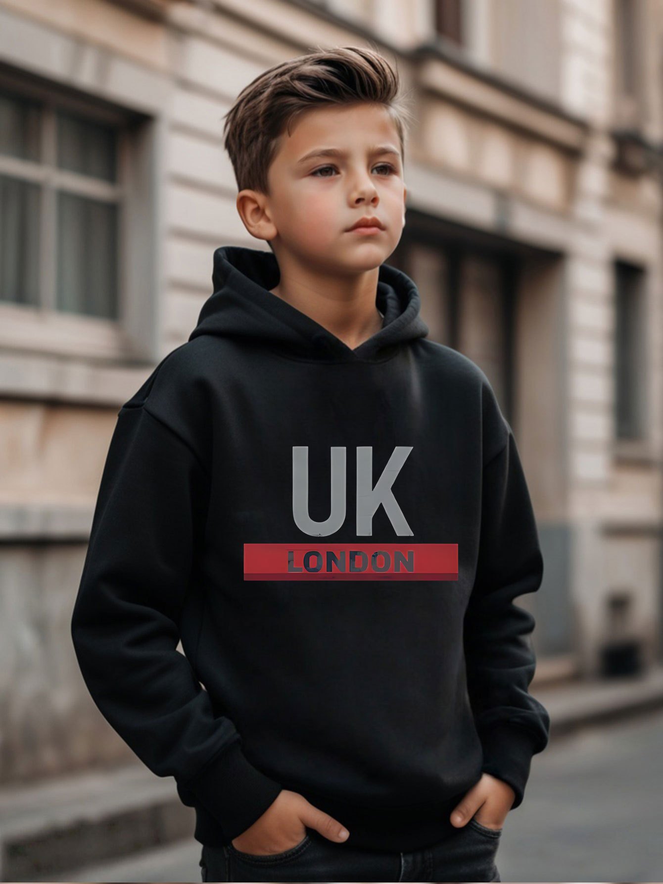 Felpa con Cappuccio Stampata U - Street Fashion Uk recensione e prezzo