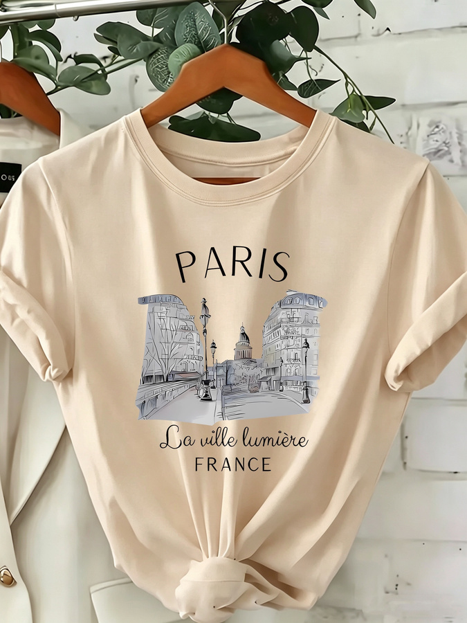 T-shirt girocollo da donna con - Street Fashion Paris 2025 Trends recensione e prezzo